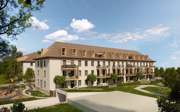 Visionsbild von Hauskomplex